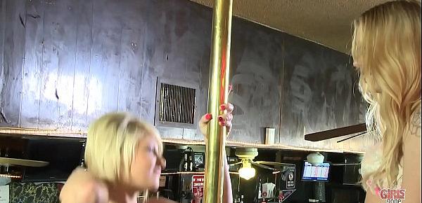  GIRLS GONE WILD - PAWG And Her Friend Work The Pole, Then Each Others Pussies